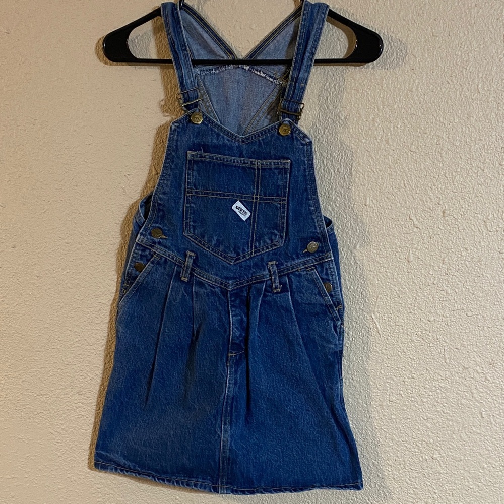 Vintage Denim Overall Dress by GUESS Size 12